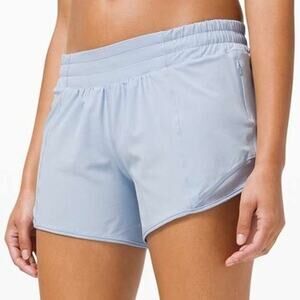 Lululemon Hotty Hot Light Blue Low Rise 4” Inseam Athletic Shorts Size 6